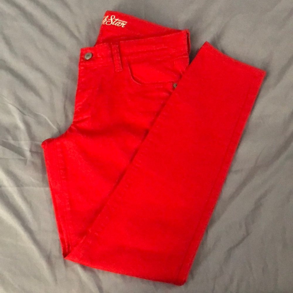 Old Navy Red Rockstar Pants Size 10